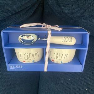 Limited edition RAE DUNN ice cream scoop and bowl set